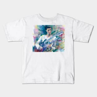 JOHN MCLAUGHLIN watercolor portrait .1 Kids T-Shirt